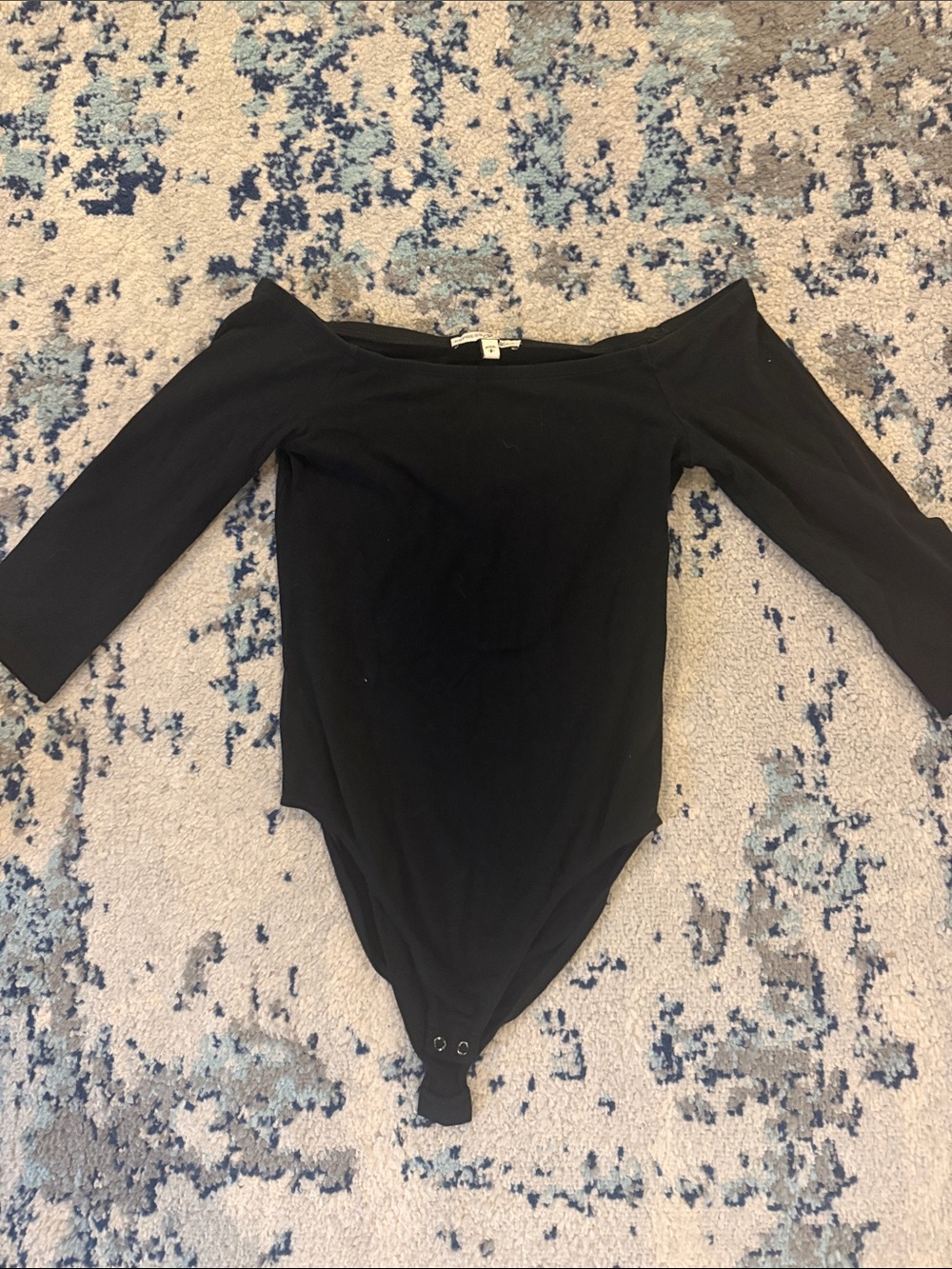 Off-Shoulder Black one-Piece Bodysuit
